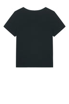 Rear View of Black Stanley/Stella Women's Stella Isla V-Neck Tee SXW032