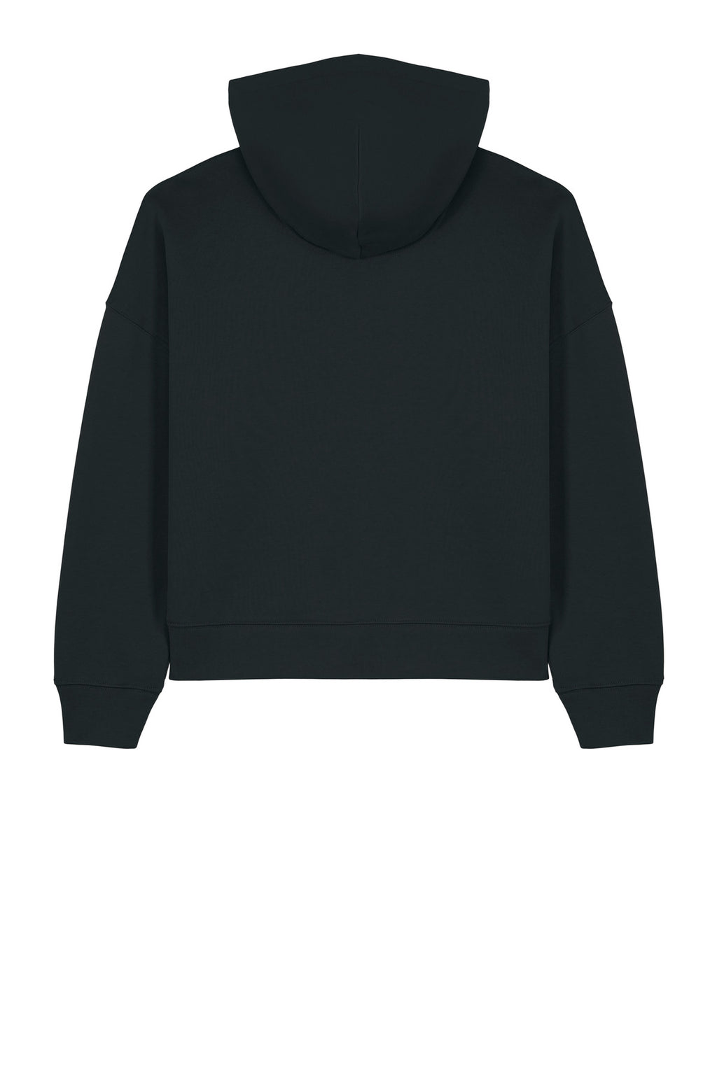 Rear View of Black Stanley/Stella Women's Stella Nora Hooded Sweatshirt SXW035