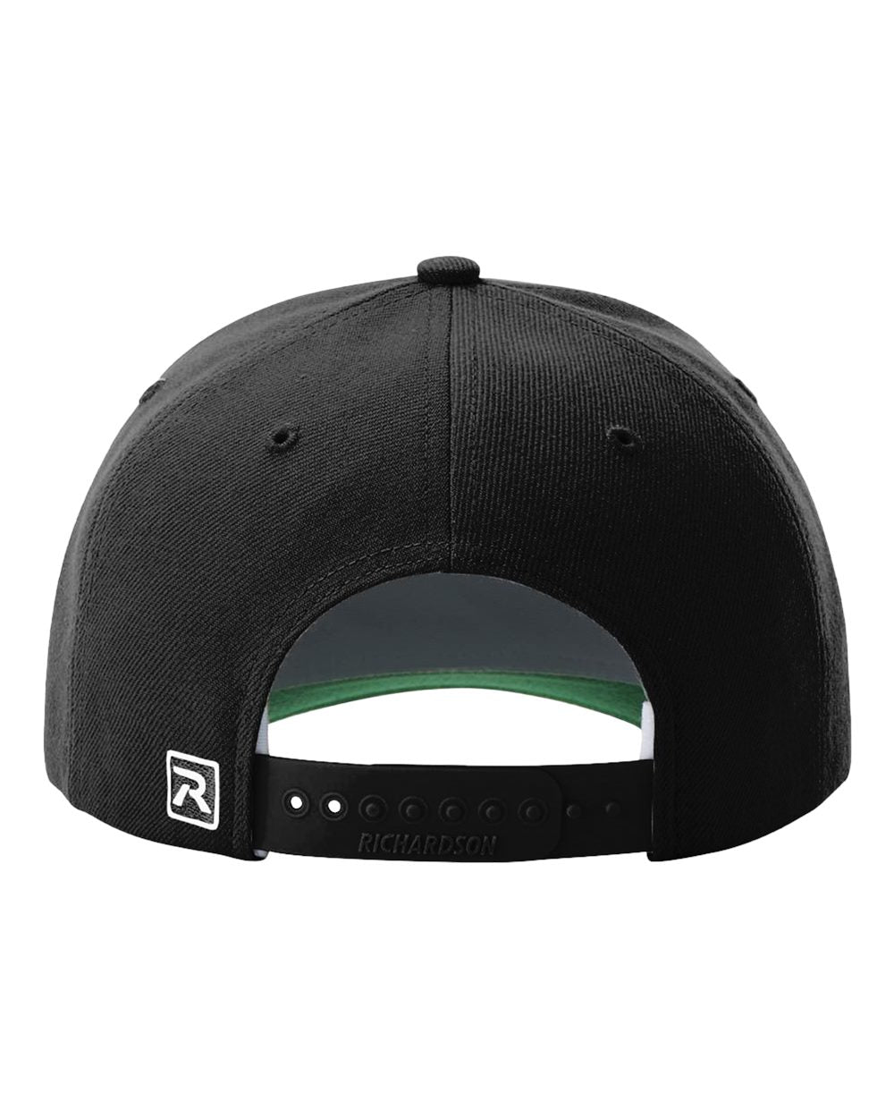 Rear View of Black Surge Snapback Cap - 512