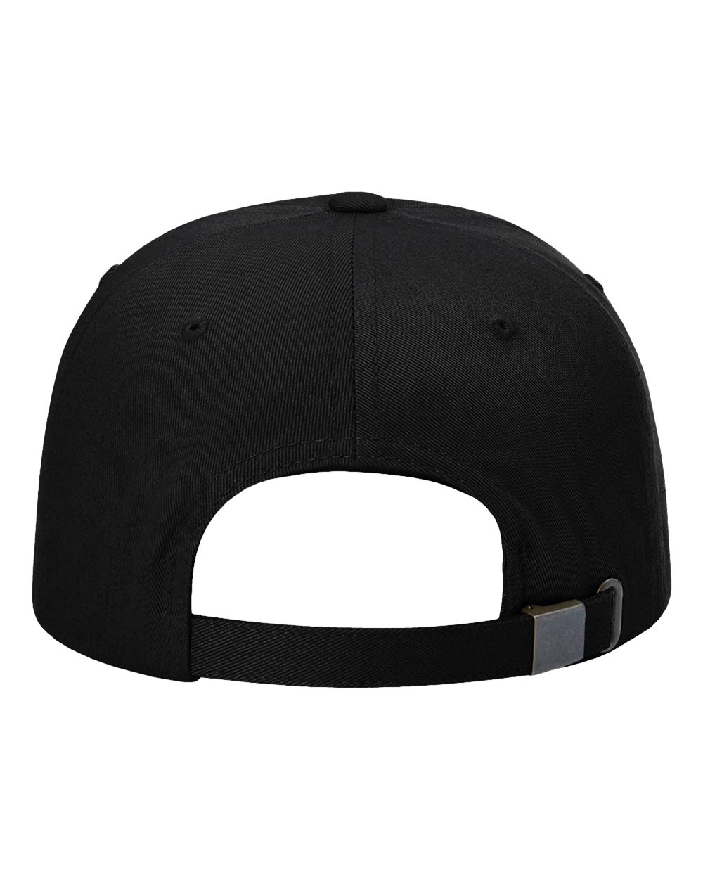 Rear View of Black Sustainable Ashland Dad Hat - 254RE