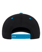Rear View of Black/ Teal 110® Snapback Cap - 110F