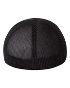 Rear View of Black Trucker Cap - 6511