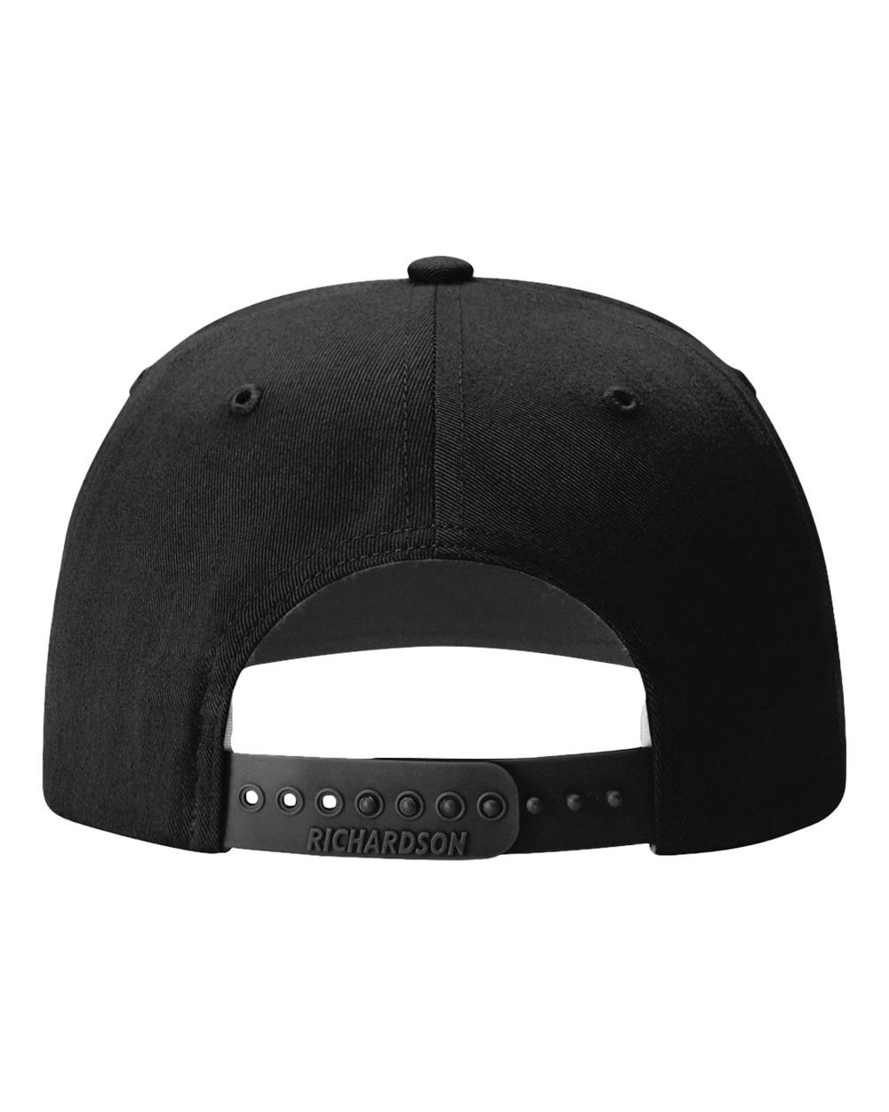 Rear View of Black Twill Back Trucker Cap - 312