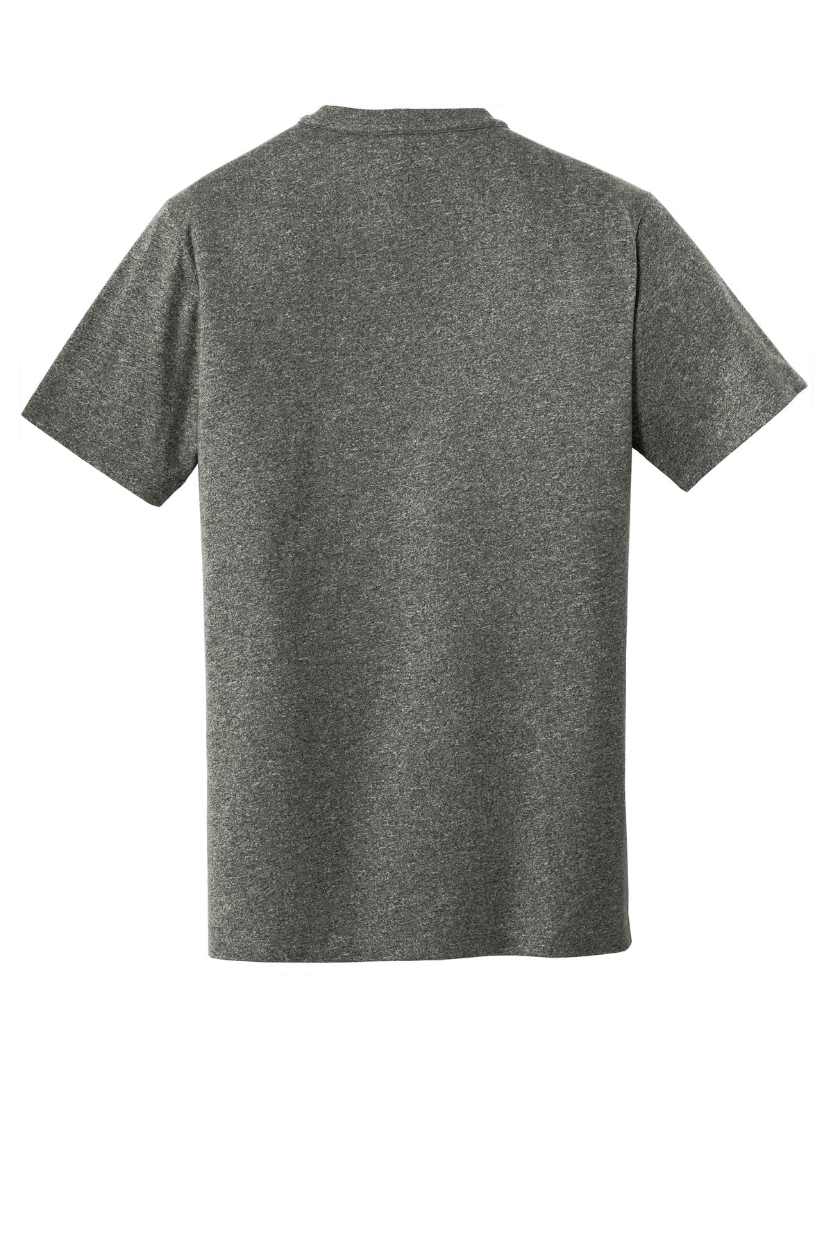 Rear View of Black Twist New Era Heritage Blend Crew Tee. NEA100