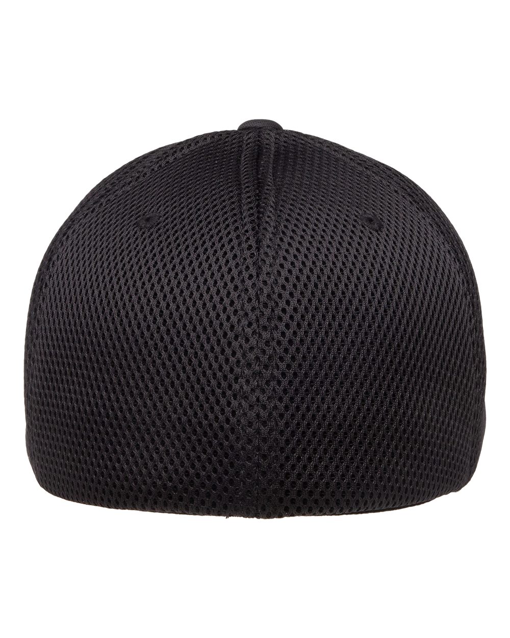 Rear View of Black Ultrafiber Mesh Cap - 6533