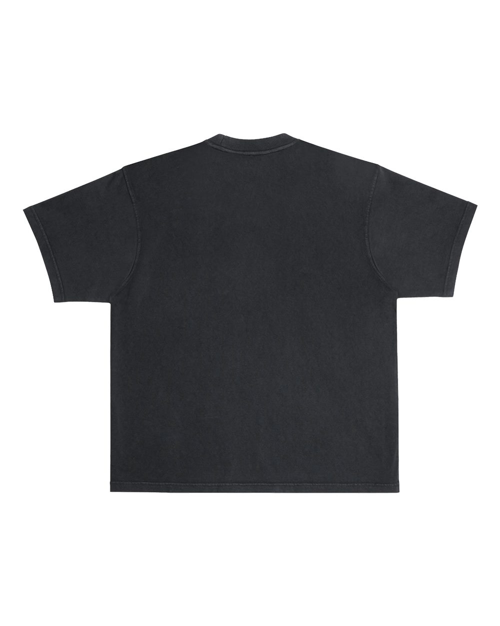 Rear View of Black Urban Heavyweight T-Shirt - LS16005