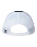 Rear View of Black/ White Everyday Trucker Cap - GB452E