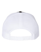 Rear View of Black/ White Five-Panel Trucker Cap - 112FP