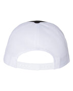 Rear View of Black/ White Low Pro Trucker Cap - 115