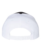 Rear View of Black/ White Twill Back Trucker Cap - 312