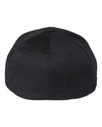 Rear View of Black Youth Cotton Blend Cap - 6277Y