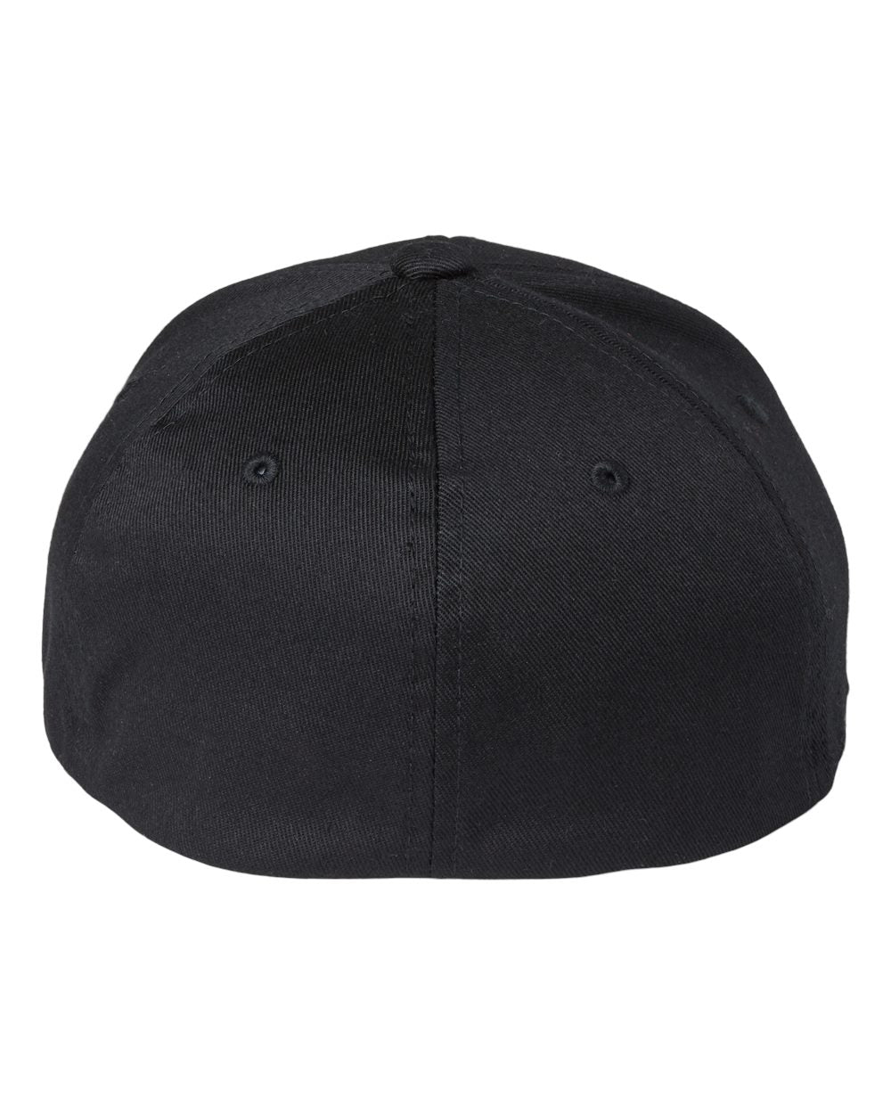 Rear View of Black Youth Cotton Blend Cap - 6277Y