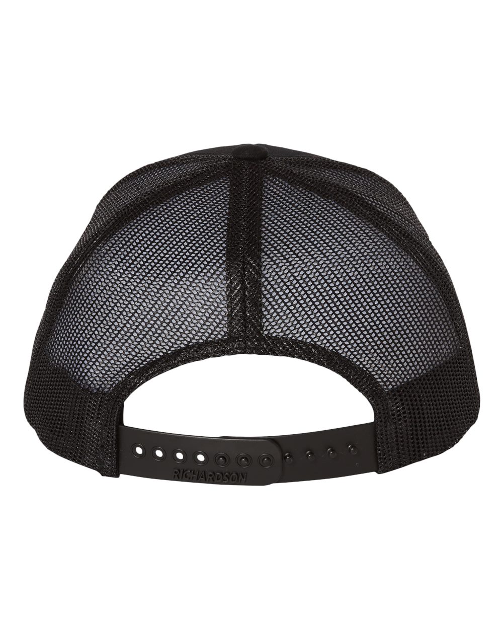 Rear View of Black Youth Trucker Snapback Cap - 112Y