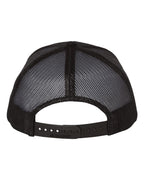 Rear View of Black Youth Trucker Snapback Cap - 112Y