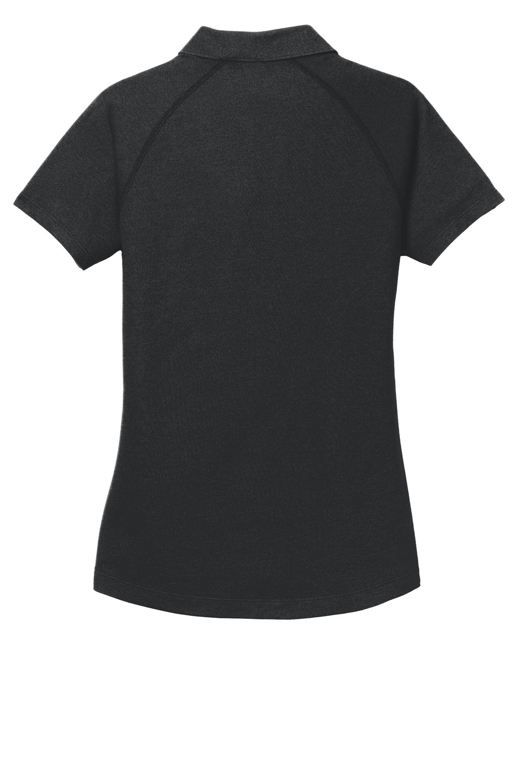 Rear View of Blacktop OGIO Women's Onyx Polo. LOG126