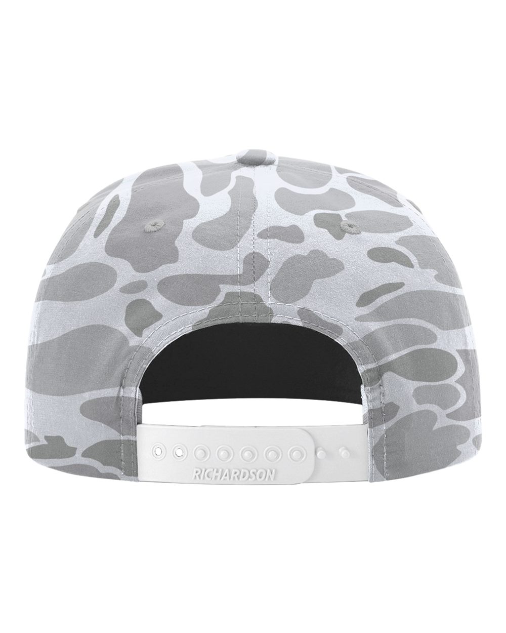 Rear View of Blizzard Duck Camo/ White Printed Umpqua Gramps Cap - 256P