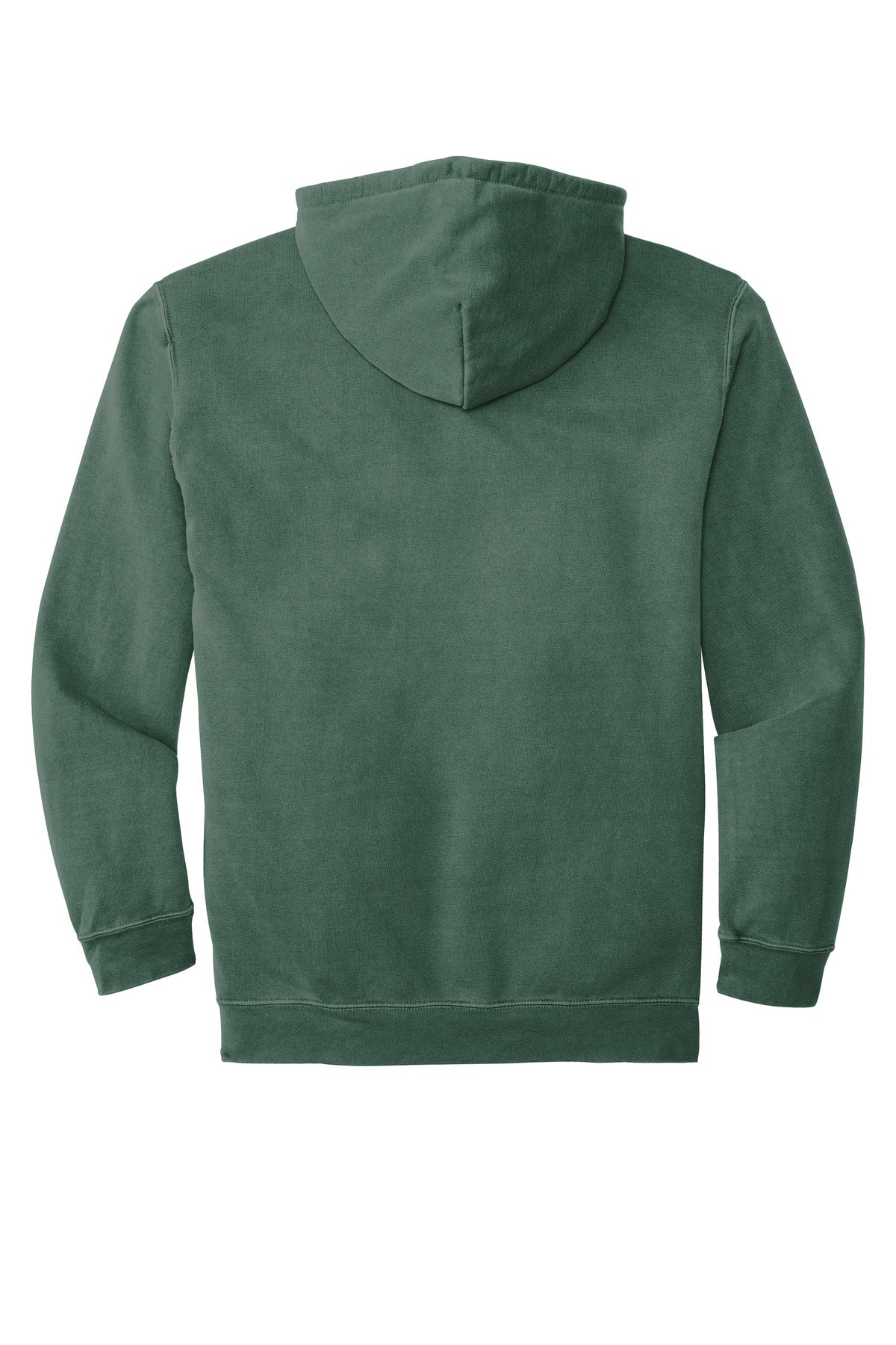 Rear View of Blue Spruce COMFORT COLORS Ring Spun Hooded Sweatshirt. 1567