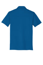 Rear View of Bolt Blue OGIO Framework Polo. OG125