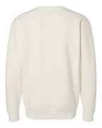 Rear View of Bone Heavyweight Crewneck Sweatshirt - IND3000