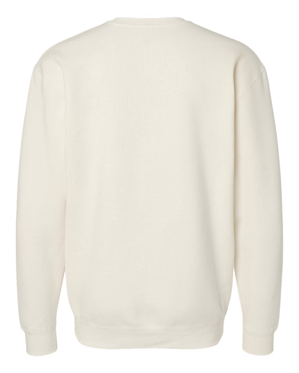 Rear View of Bone Heavyweight Crewneck Sweatshirt - IND3000