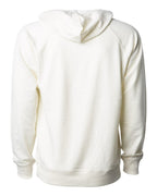 Rear View of Bone Icon Lightweight Loopback Terry Hooded Sweatshirt - SS1000