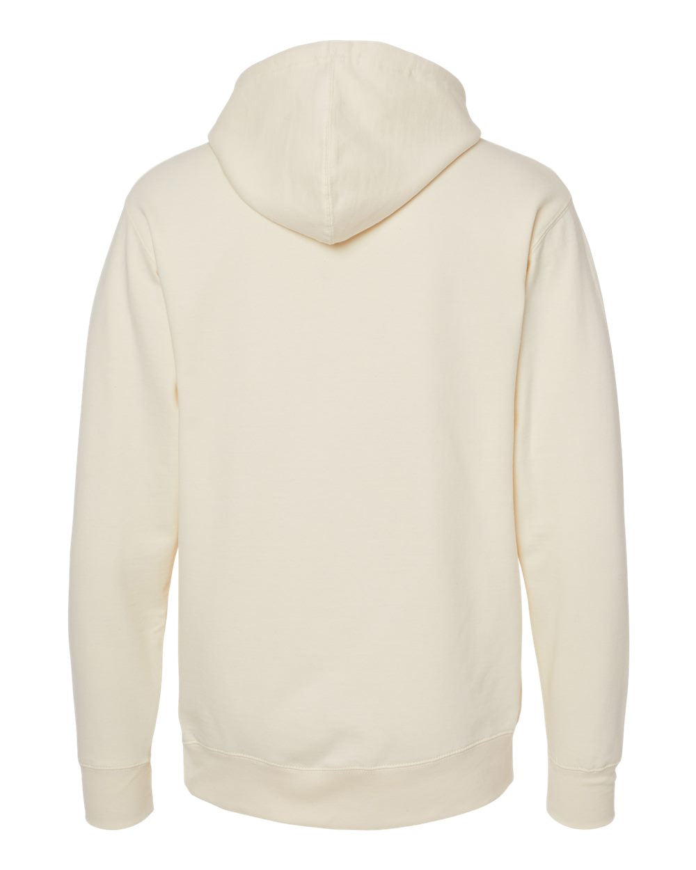 Rear View of Bone Midweight Hooded Sweatshirt - SS4500