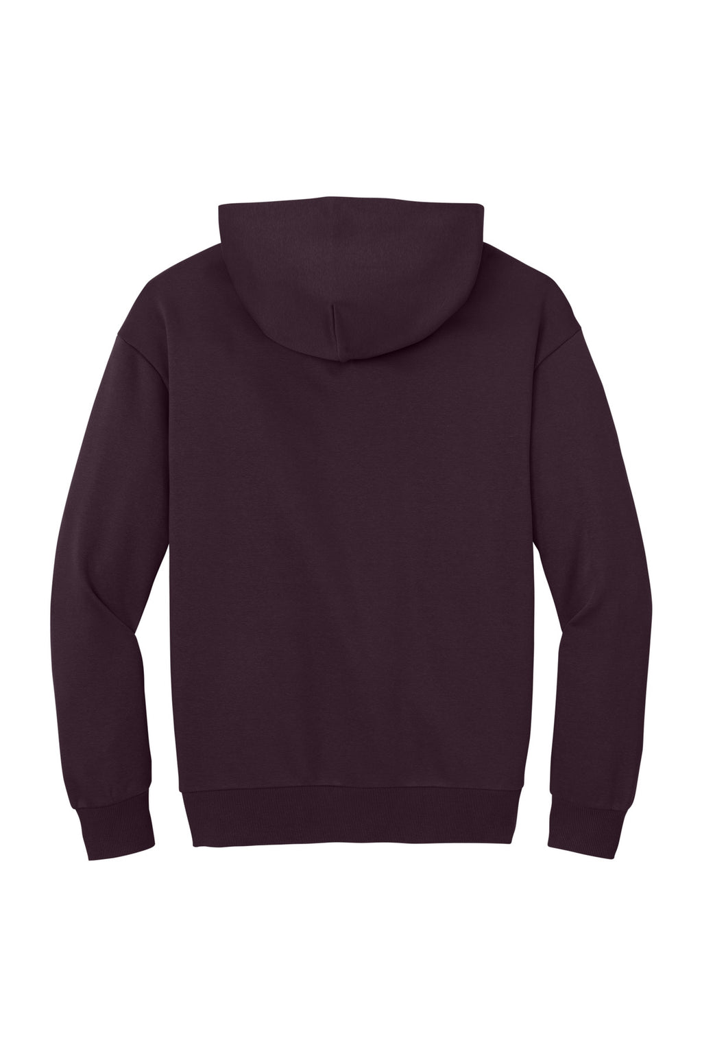 Rear View of Bordeaux District V.I.T. Heavyweight Fleece Hoodie DT6150