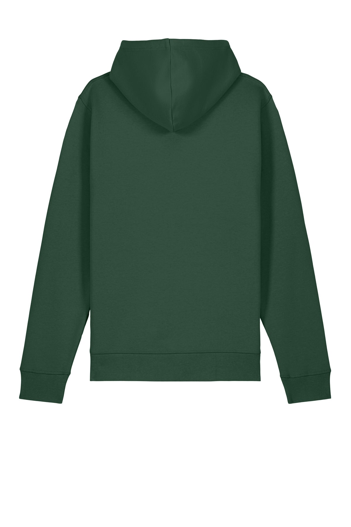 Rear View of BottleGrn Stanley/Stella Unisex Drummer 2.0 Hooded Sweatshirt SXU009