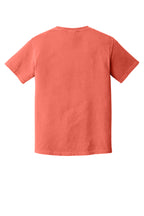 Rear View of Bright Salmon COMFORT COLORS Heavyweight Ring Spun Tee. 1717