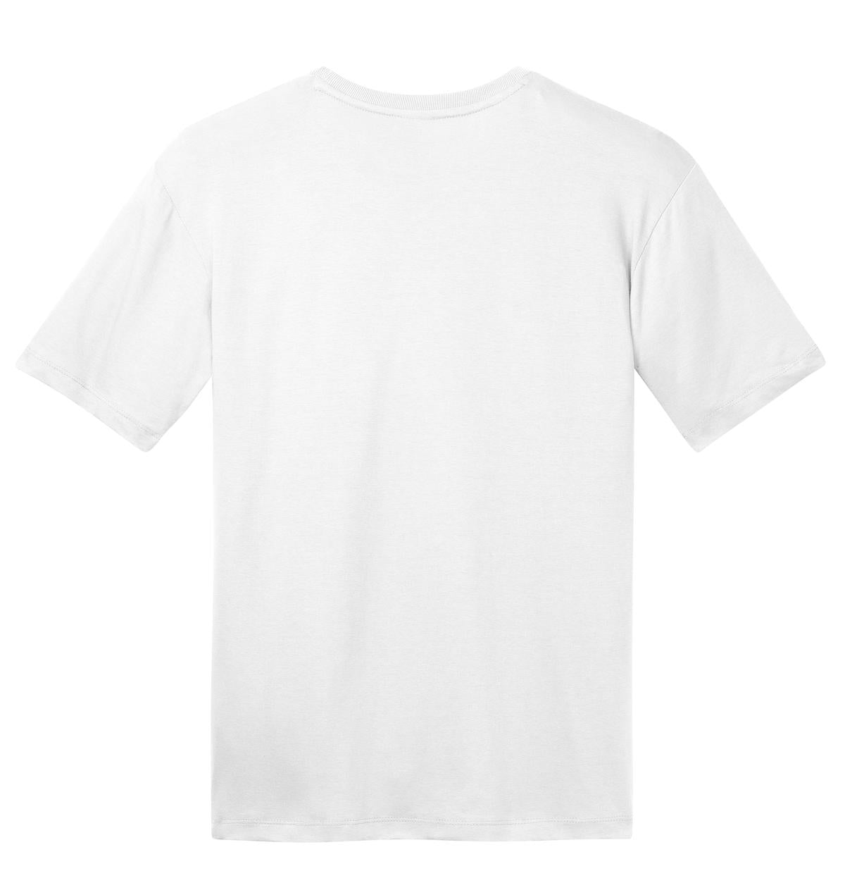 Rear View of Bright White District Perfect Weight Tee. DT104