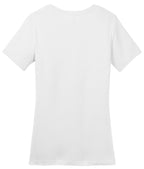 Rear View of Bright White District Women's Perfect Weight Tee. DM104L