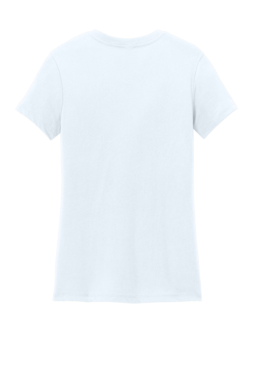 Rear View of Bright White District Women's Perfect Weight Tee. DM104L