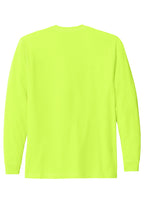Rear View of BriteLime Carhartt Workwear Pocket Long Sleeve T-Shirt. CTK126