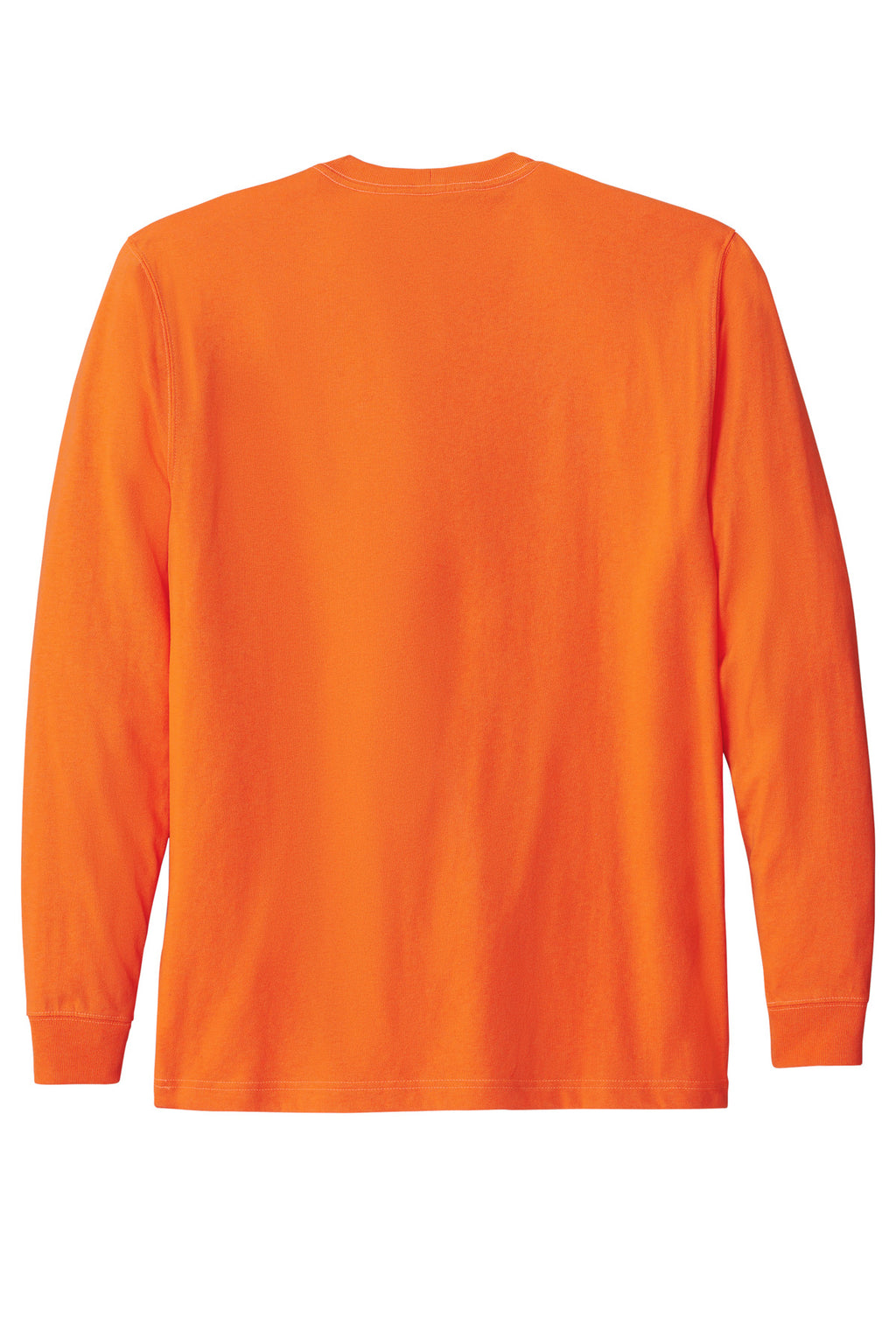 Rear View of BriteOrng Carhartt Workwear Pocket Long Sleeve T-Shirt. CTK126