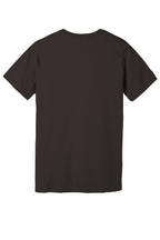 Rear View of Brown BELLA+CANVAS Unisex Jersey Short Sleeve Tee. BC3001