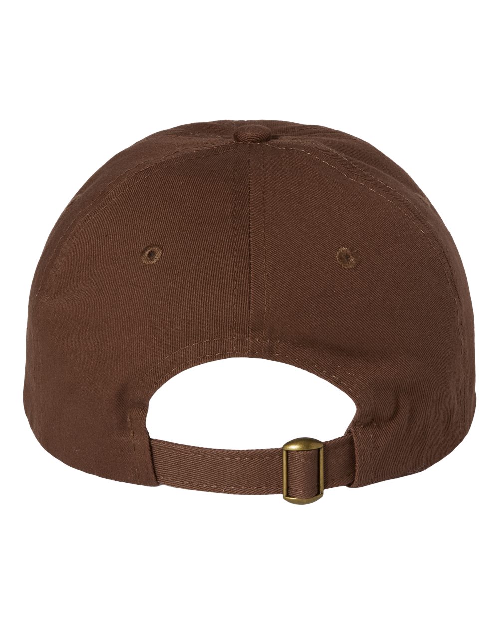 Rear View of Brown Bio-Washed Classic Dad Hat - VC300A