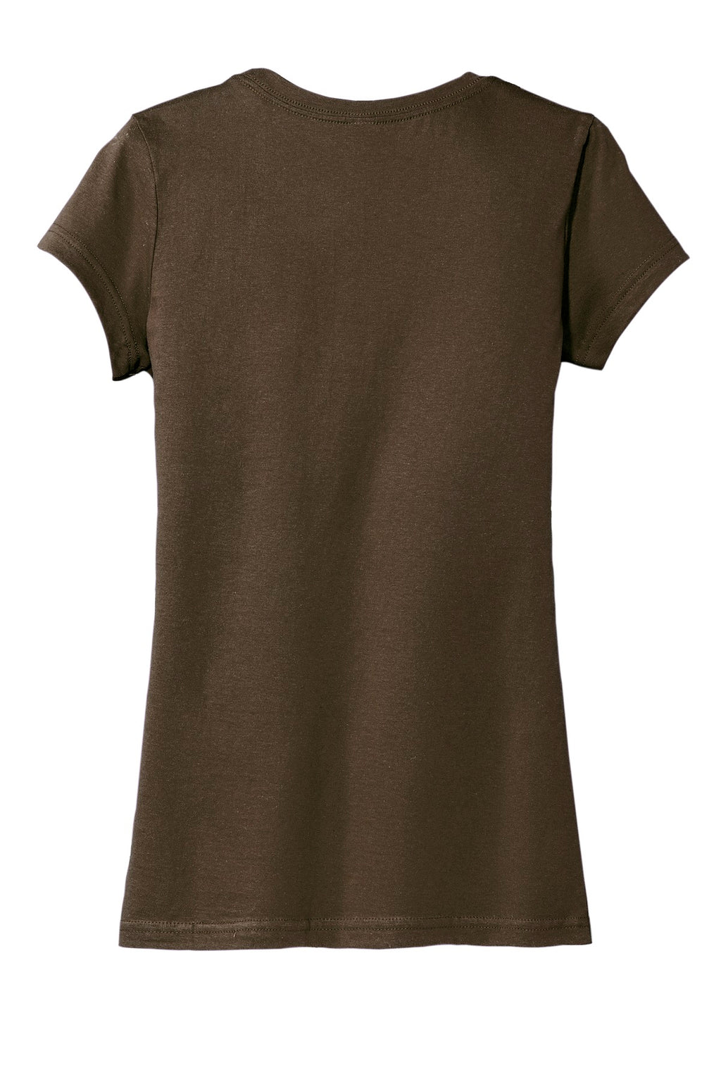 Rear View of Brown District Women's Fitted Very Important Tee . DT6001