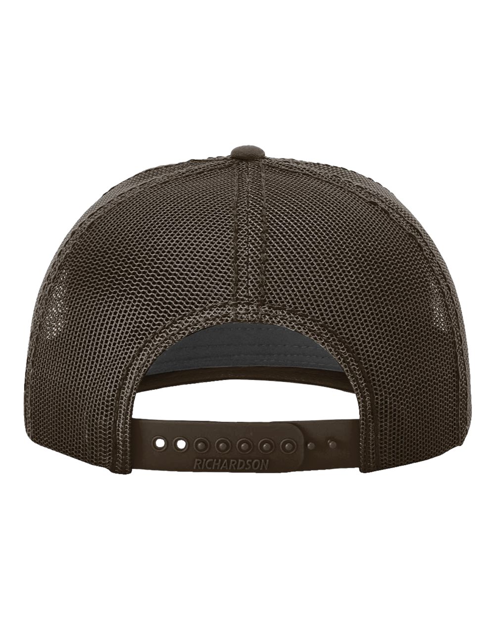 Rear View of Brown Fremont Trucker Cap - 112WF
