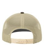 Rear View of Brown/ Khaki Snapback Trucker Cap - 112