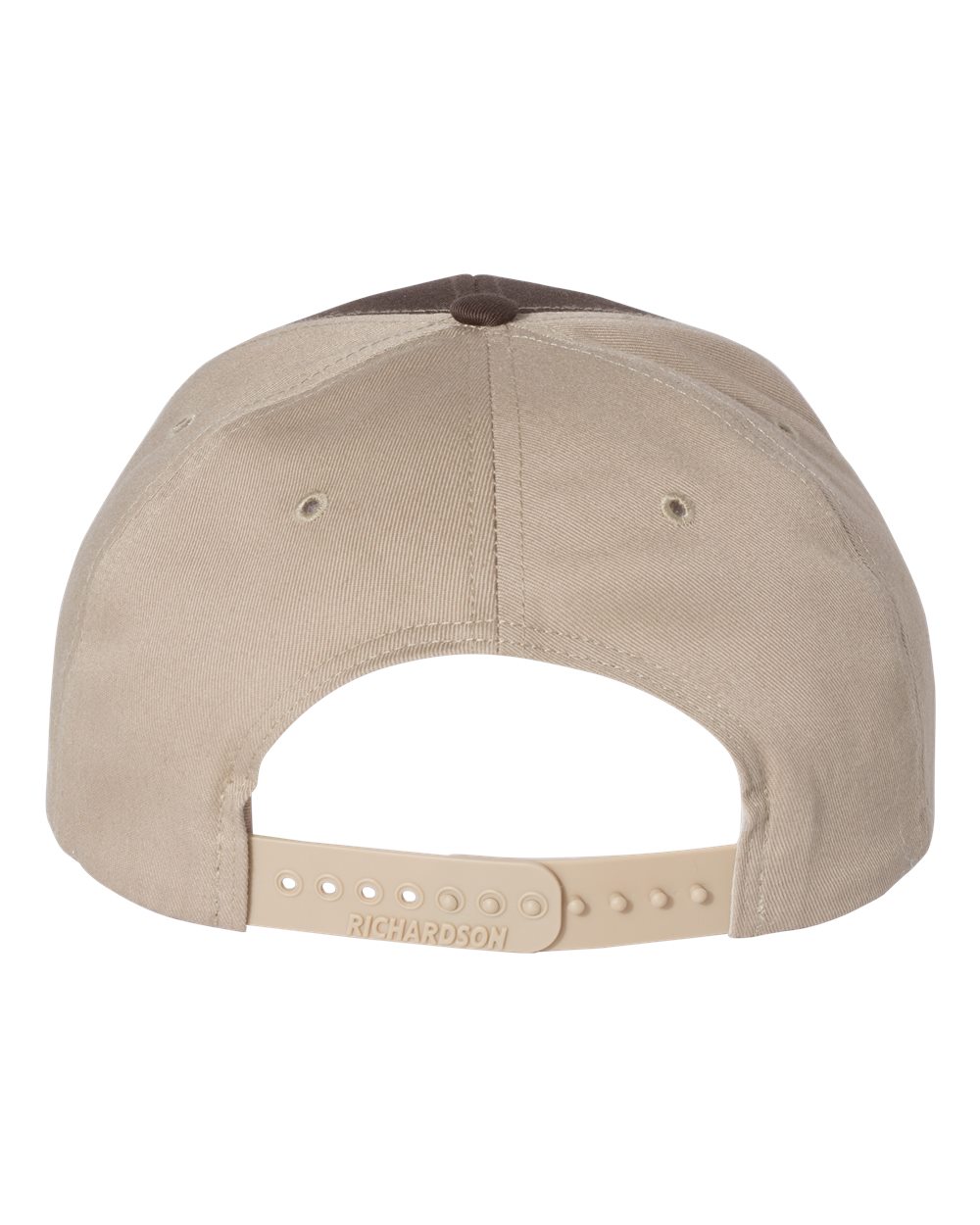 Rear View of Brown/ Khaki Twill Back Trucker Cap - 312