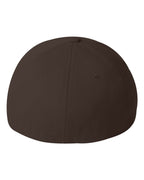 Rear View of Brown Wool-Blend Cap - 6477