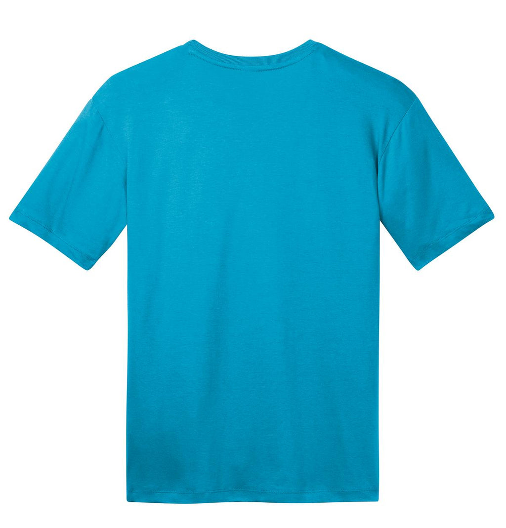 Rear View of Brt Turquoise District Perfect Weight Tee. DT104