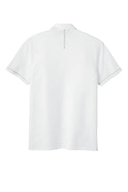 Rear View of BrtWhite OGIO Code Stretch Polo. OG146