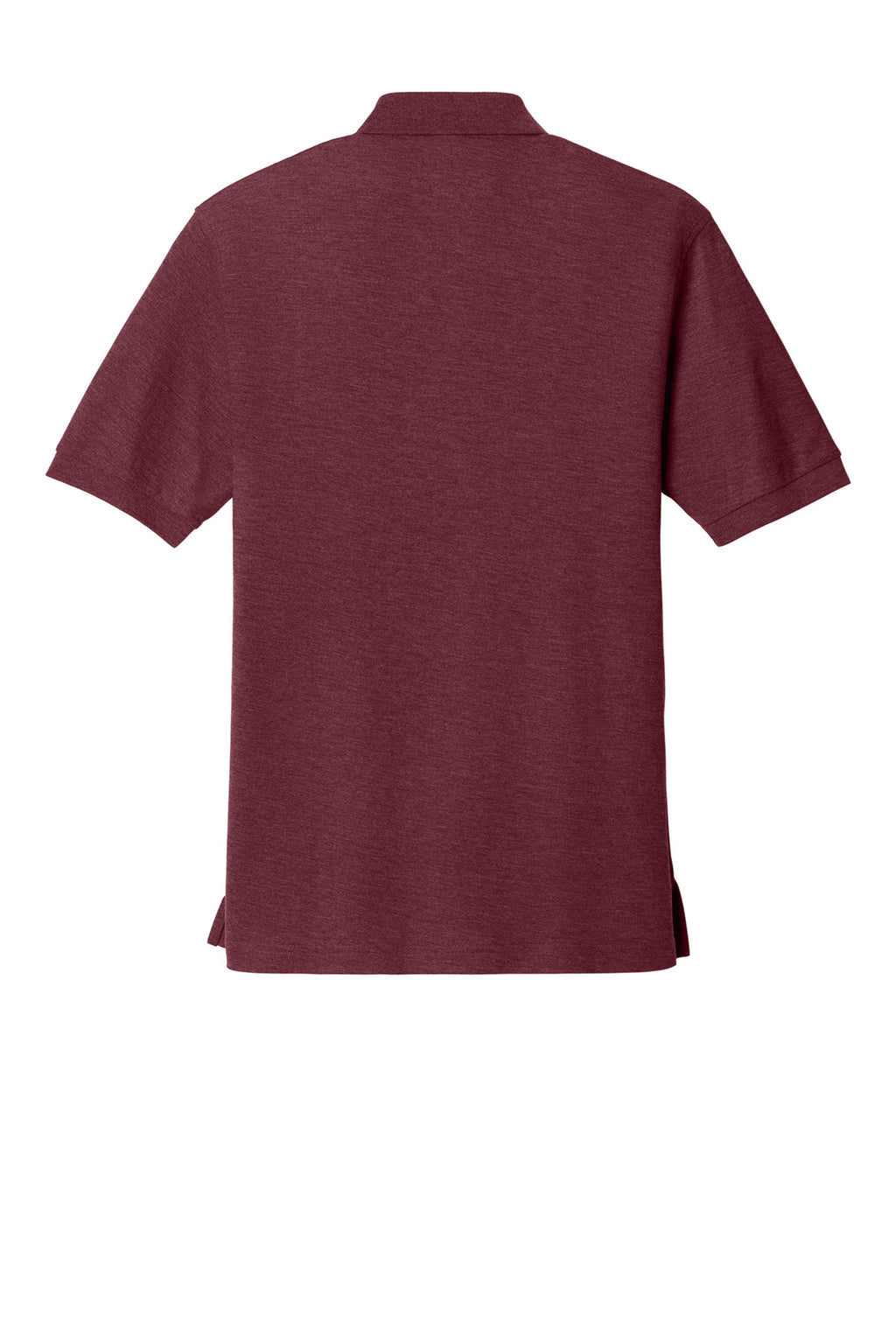Rear View of Burgundy Port Authority Silk Touch Polo K500