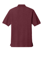 Rear View of Burgundy Port Authority Silk Touch Polo K500