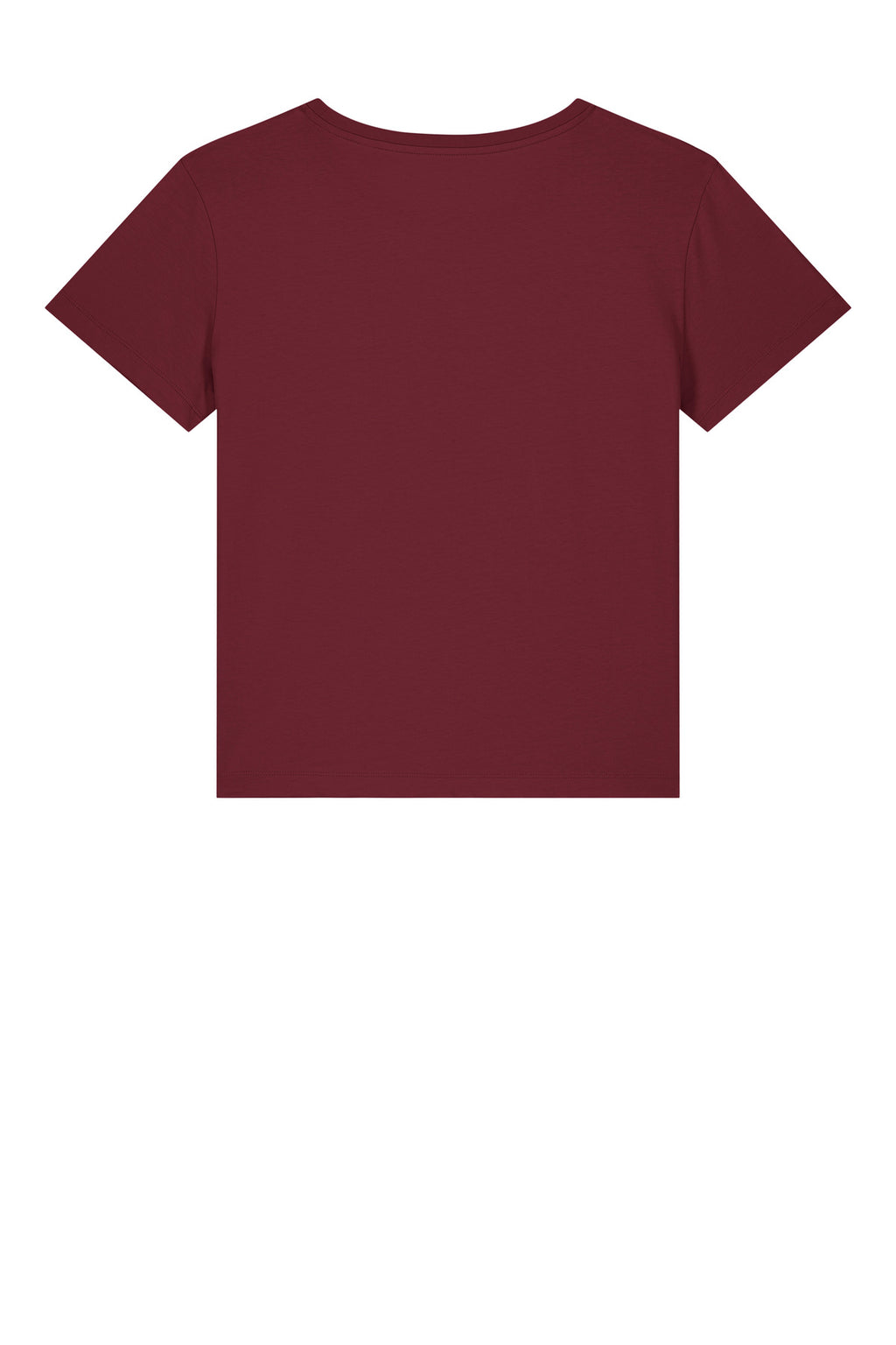 Rear View of Burgundy Stanley/Stella Women's Stella Serena Scoop Neck Tee SXW008