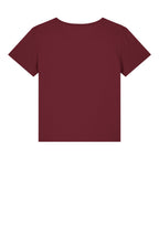 Rear View of Burgundy Stanley/Stella Women's Stella Serena Scoop Neck Tee SXW008