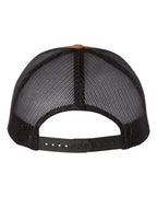 Rear View of Caramel/ Black Retro Trucker Cap - 6606