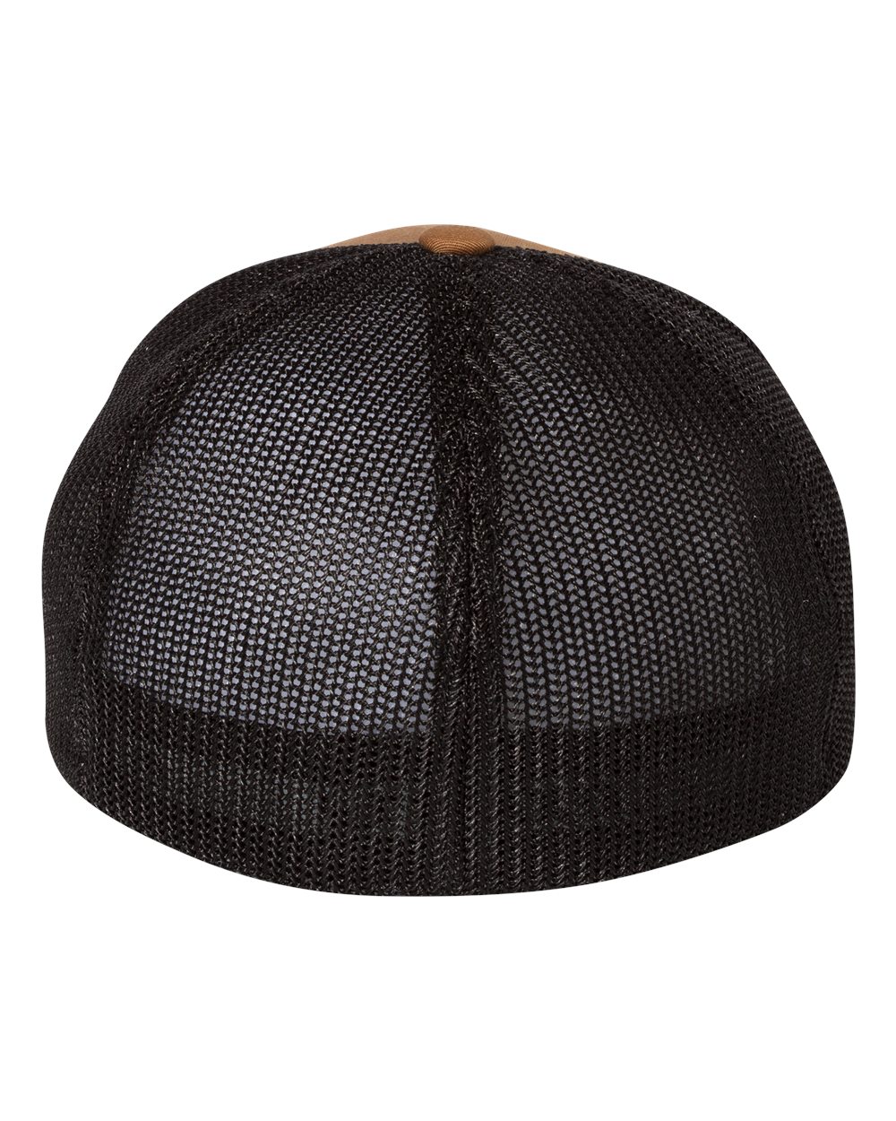 Rear View of Caramel/ Black Trucker Cap - 6511