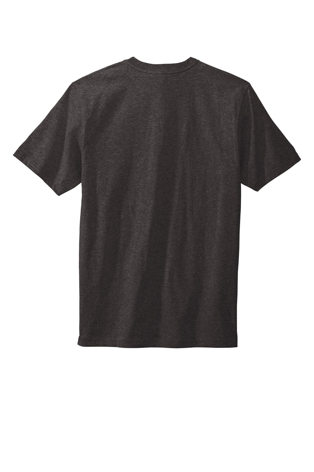 Rear View of Carbon Heather Carhartt Short Sleeve Henley T-Shirt CTK84